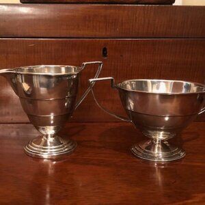 Sterling Silver Creamer/Sugar - Classic Design